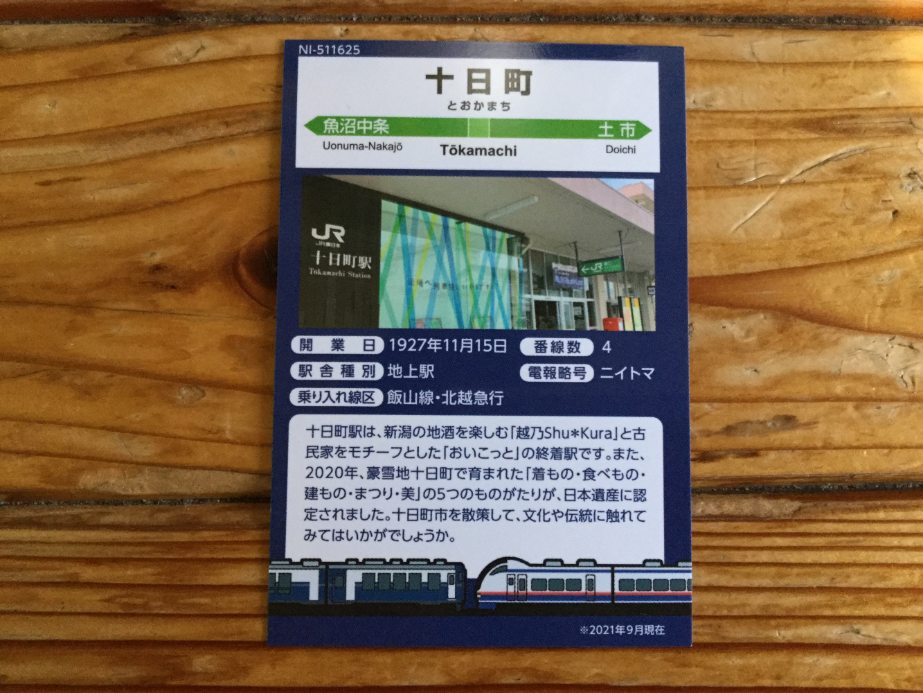 列車旅】JR東日本新潟支社エリアの駅カード第3弾5種類と「Eki